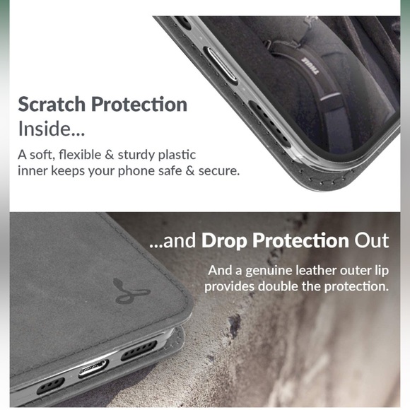 Genuine leather wallet case for iPhone 12 mini - Brand New - Picture 7 of 9